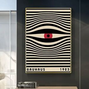 Bauhaus 1923 Canvas Print, Abstract Eye Art Decor Vintage Exhibition